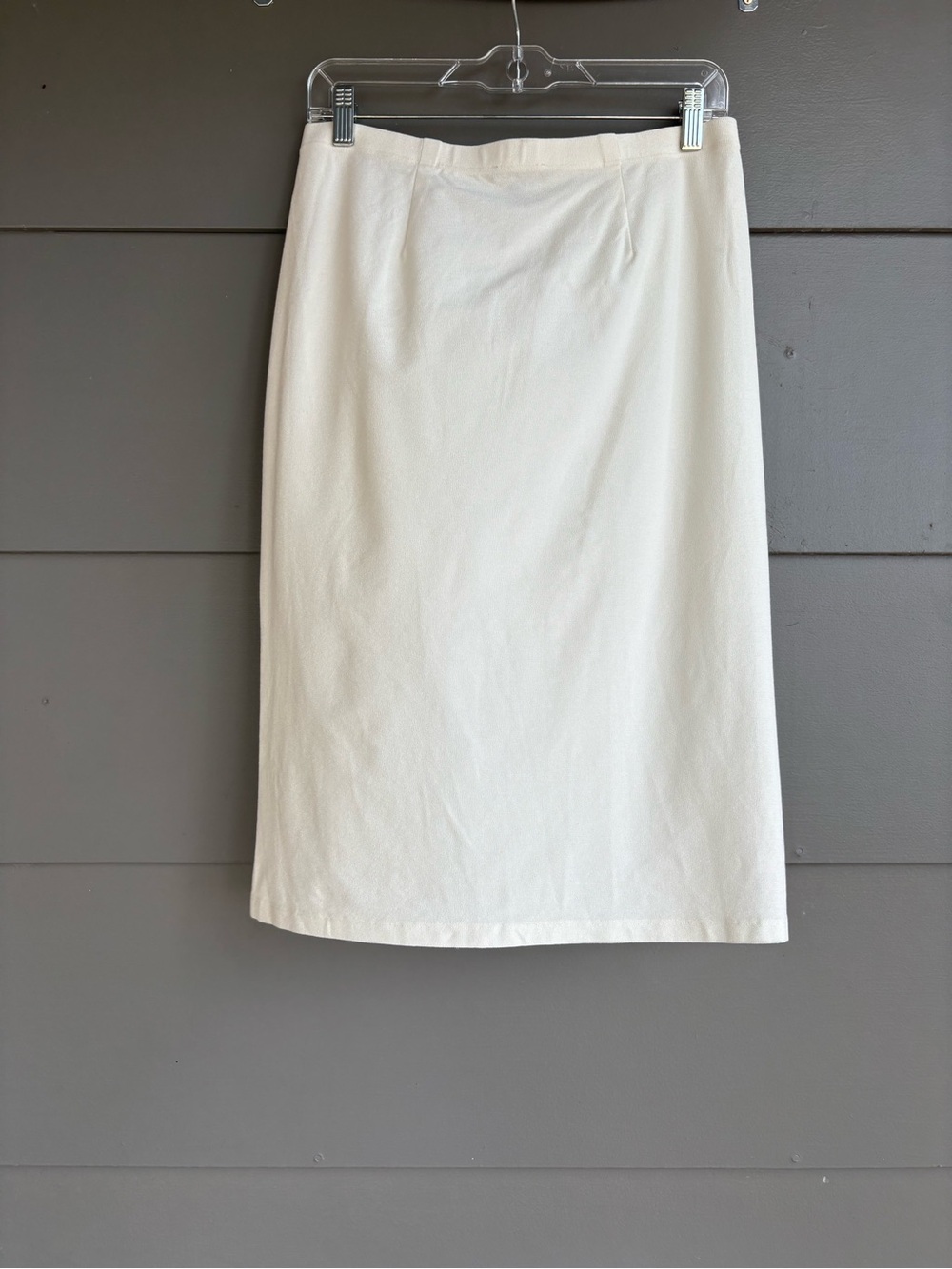 NWT Eileen Fisher K/L Stretch Pencil Skirt in Bone - Picture 2 of 9